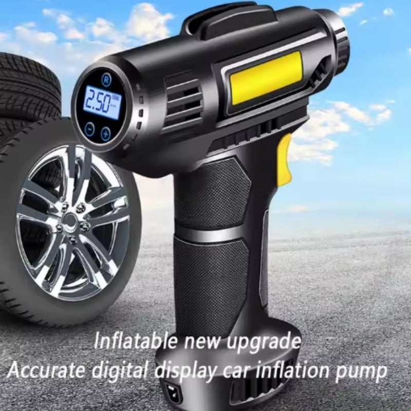 Smart Tire Inflator – Auto Stop & LED