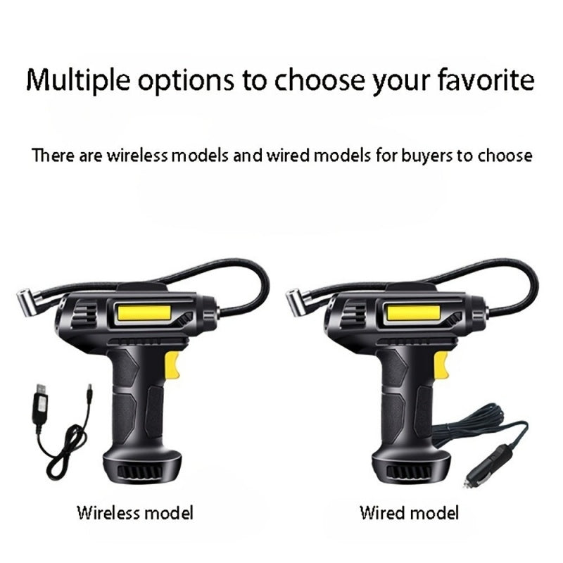 Smart Tire Inflator – Auto Stop & LED