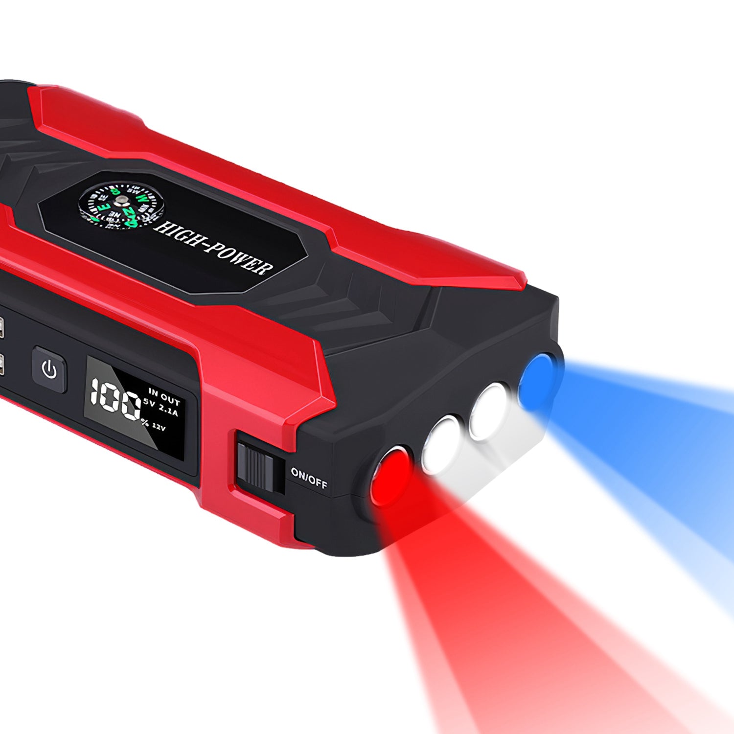 Car Jump Starter 800A – 28000mAh Portable Power Bank with LED Flashlight